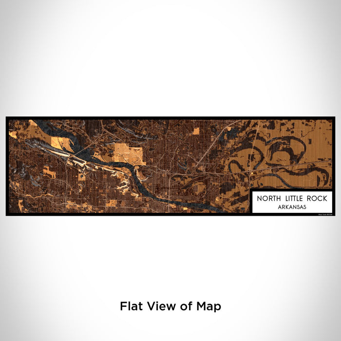Flat View of Map Custom North Little Rock Arkansas Map Enamel Mug in Ember