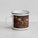 Left View Custom North Little Rock Arkansas Map Enamel Mug in Ember