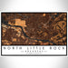 North Little Rock Arkansas Map Print Landscape Orientation in Ember Style With Shaded Background
