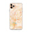Custom iPhone 11 Pro Max North Little Rock Arkansas Map Phone Case in Watercolor
