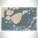 North Long Lake Minnesota Map Print Landscape Orientation in Afternoon Style With Shaded Background