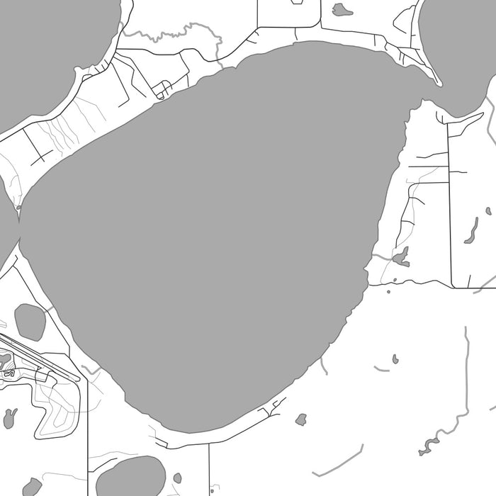 North Long Lake Minnesota Map Print in Classic Style Zoomed In Close Up Showing Details