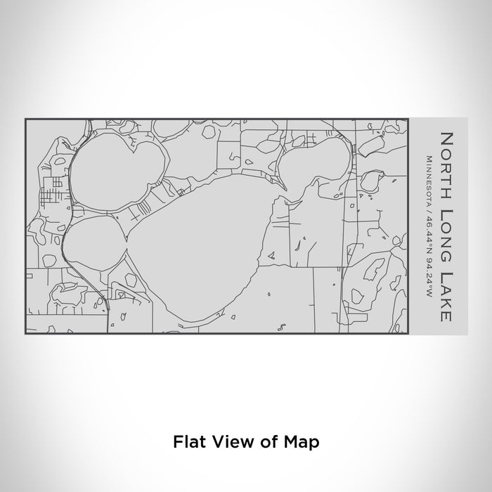 Rendered View of North Long Lake Minnesota Map Engraving on 17oz Stainless Steel Insulated Cola Bottle