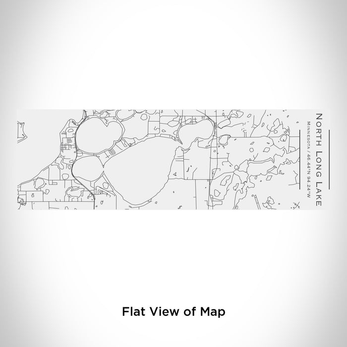 Rendered View of North Long Lake Minnesota Map Engraving on 10oz Stainless Steel Insulated Cup with Sliding Lid in White