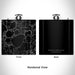 Rendered View of North Long Lake Minnesota Map Engraving on 6oz Stainless Steel Flask in Black