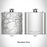 Rendered View of North Long Lake Minnesota Map Engraving on 6oz Stainless Steel Flask