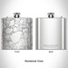 Rendered View of North Long Lake Minnesota Map Engraving on 6oz Stainless Steel Flask