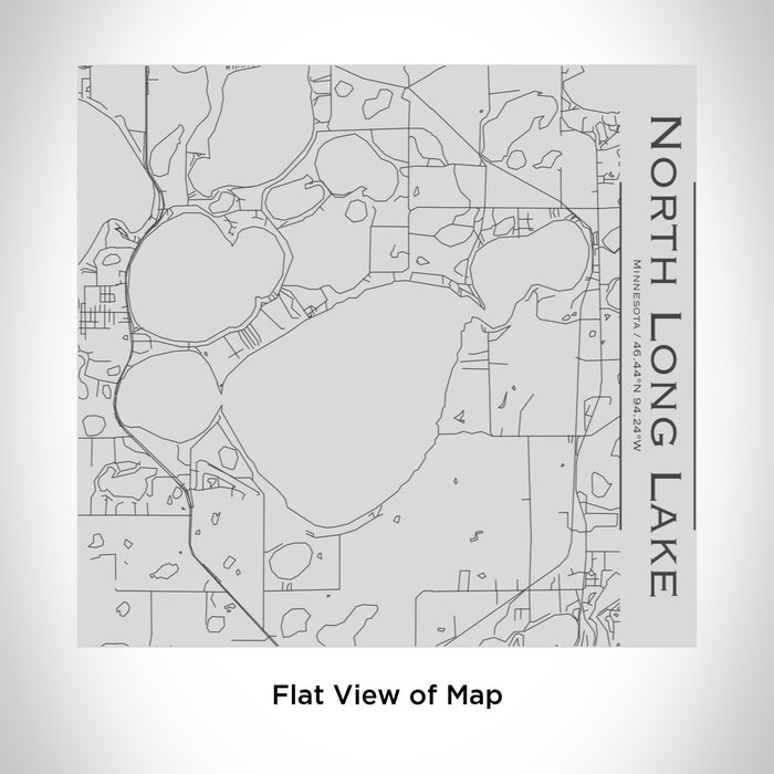 Rendered View of North Long Lake Minnesota Map Engraving on 17oz Stainless Steel Insulated Tumbler