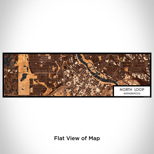 Flat View of Map Custom North Loop Minneapolis Map Enamel Mug in Ember
