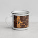 Left View Custom North Loop Minneapolis Map Enamel Mug in Ember