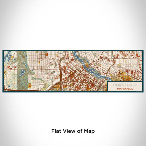 Flat View of Map Custom North Loop Minneapolis Map Enamel Mug in Woodblock