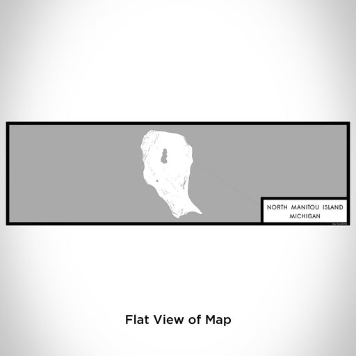 Flat View of Map Custom North Manitou Island Michigan Map Enamel Mug in Classic