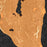 North Manitou Island Michigan Map Print in Ember Style Zoomed In Close Up Showing Details