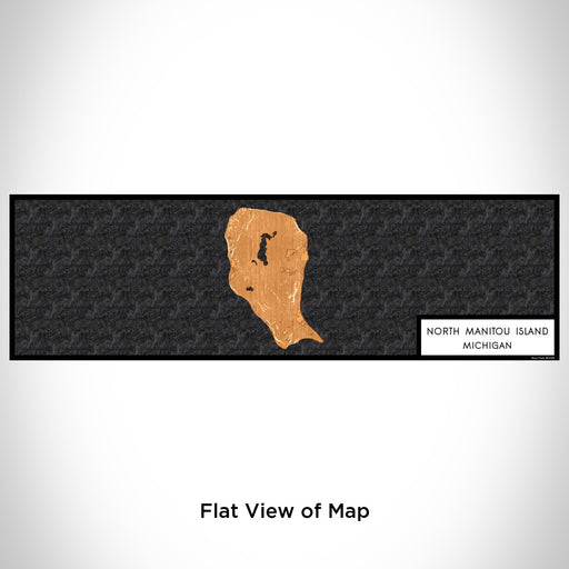 Flat View of Map Custom North Manitou Island Michigan Map Enamel Mug in Ember