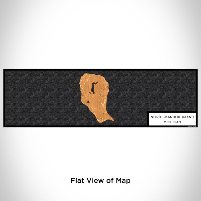 Flat View of Map Custom North Manitou Island Michigan Map Enamel Mug in Ember