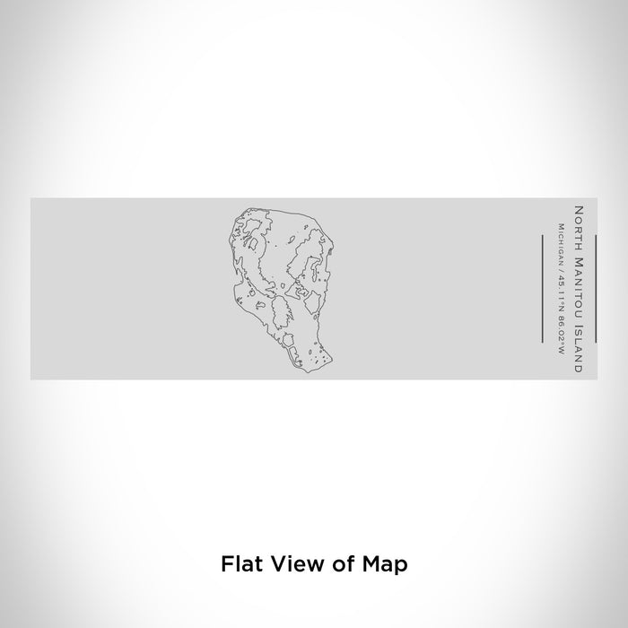 Rendered View of North Manitou Island Michigan Map Engraving on 10oz Stainless Steel Insulated Cup with Sipping Lid