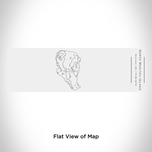 Rendered View of North Manitou Island Michigan Map Engraving on 10oz Stainless Steel Insulated Cup with Sliding Lid in White