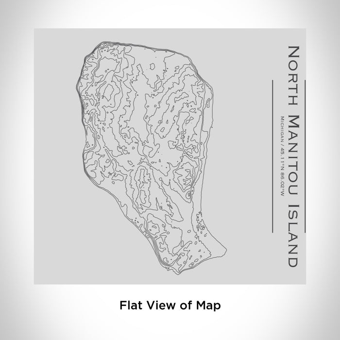 Rendered View of North Manitou Island Michigan Map Engraving on 17oz Stainless Steel Insulated Tumbler
