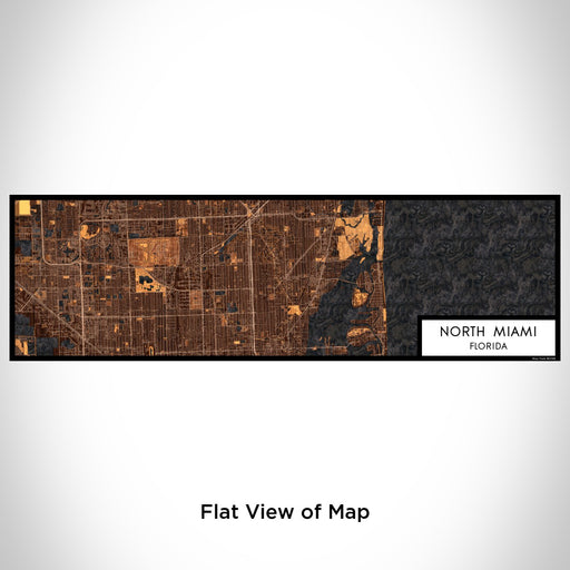 Flat View of Map Custom North Miami Florida Map Enamel Mug in Ember