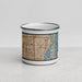 Front View Custom North Miami Florida Map Enamel Mug in Woodblock