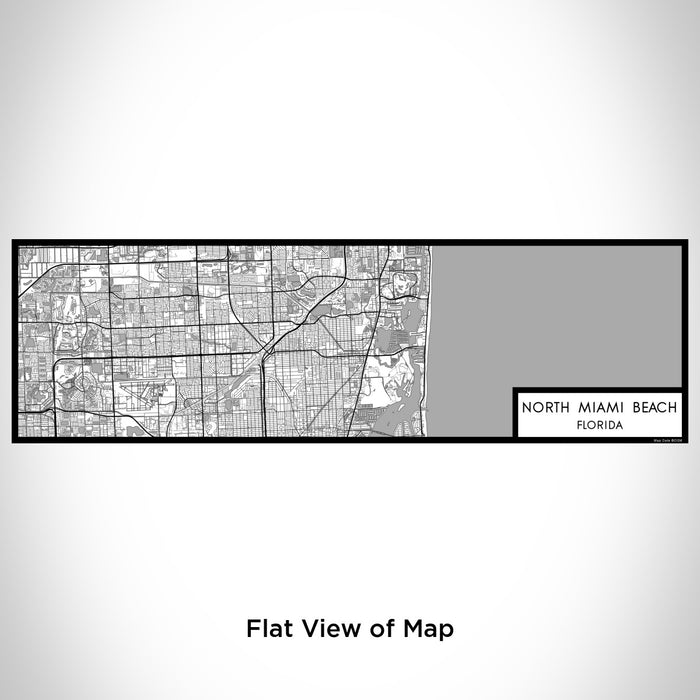 Flat View of Map Custom North Miami Beach Florida Map Enamel Mug in Classic