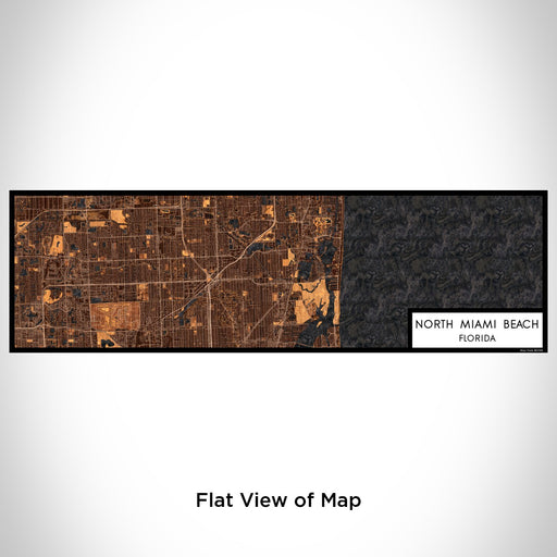 Flat View of Map Custom North Miami Beach Florida Map Enamel Mug in Ember