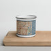 Front View Custom North Miami Beach Florida Map Enamel Mug in Woodblock on Cutting Board