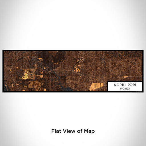 Flat View of Map Custom North Port Florida Map Enamel Mug in Ember