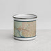 Front View Custom North Port Florida Map Enamel Mug in Woodblock