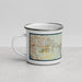 Left View Custom North Port Florida Map Enamel Mug in Woodblock