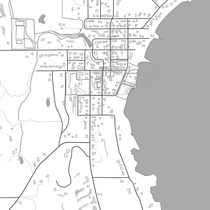 Northport Michigan Map Print in Classic Style Zoomed In Close Up Showing Details