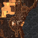 Northport Michigan Map Print in Ember Style Zoomed In Close Up Showing Details