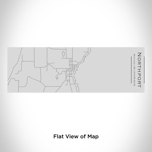 Rendered View of Northport Michigan Map Engraving on 10oz Stainless Steel Insulated Cup with Sipping Lid