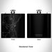 Rendered View of Northport Michigan Map Engraving on 6oz Stainless Steel Flask in Black