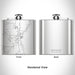 Rendered View of Northport Michigan Map Engraving on 6oz Stainless Steel Flask