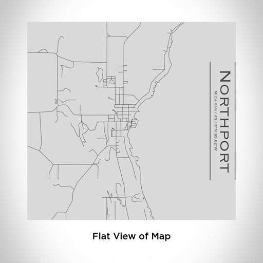 Rendered View of Northport Michigan Map Engraving on 17oz Stainless Steel Insulated Tumbler