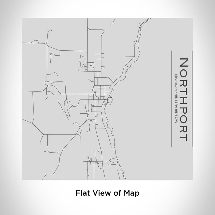 Rendered View of Northport Michigan Map Engraving on 17oz Stainless Steel Insulated Tumbler
