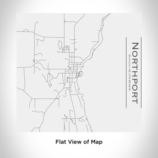 Rendered View of Northport Michigan Map Engraving on 17oz Stainless Steel Insulated Tumbler in White