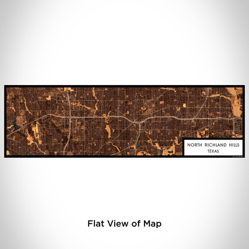 Flat View of Map Custom North Richland Hills Texas Map Enamel Mug in Ember