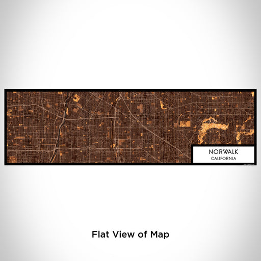 Flat View of Map Custom Norwalk California Map Enamel Mug in Ember