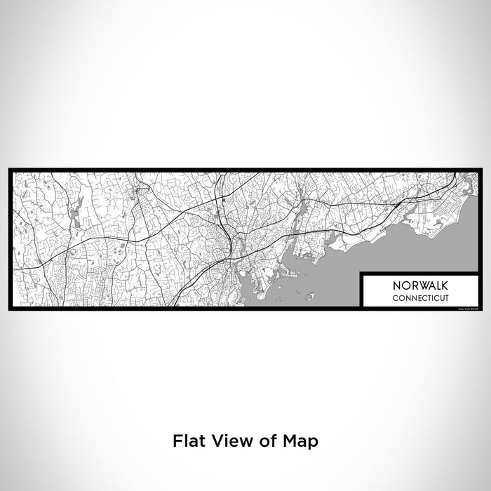 Flat View of Map Custom Norwalk Connecticut Map Enamel Mug in Classic