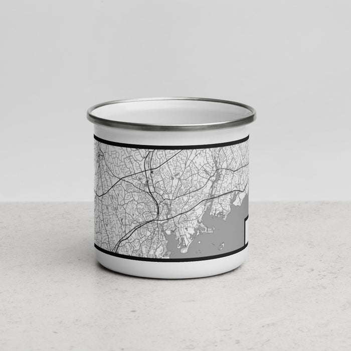 Front View Custom Norwalk Connecticut Map Enamel Mug in Classic