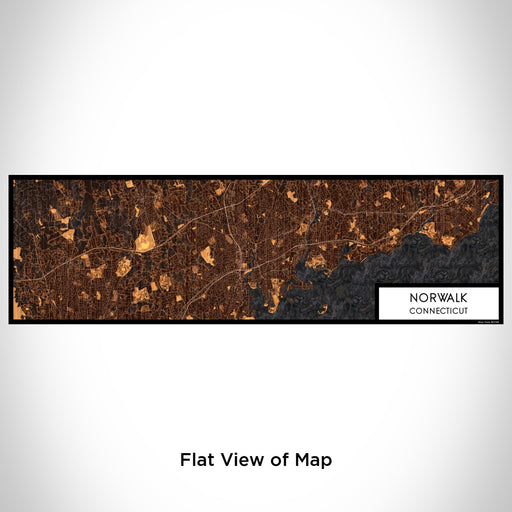 Flat View of Map Custom Norwalk Connecticut Map Enamel Mug in Ember