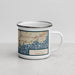 Right View Custom Norwalk Connecticut Map Enamel Mug in Woodblock