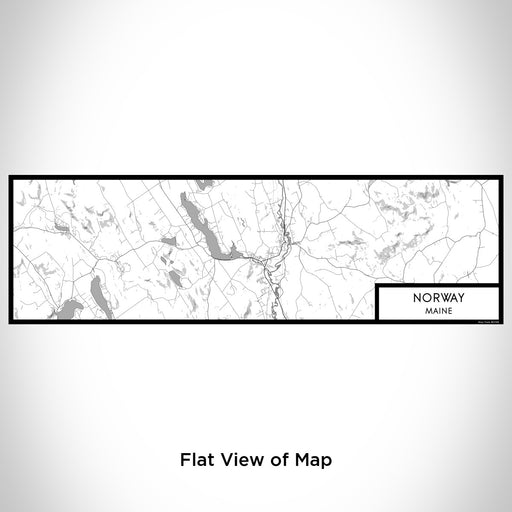 Flat View of Map Custom Norway Maine Map Enamel Mug in Classic