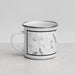 Left View Custom Norway Maine Map Enamel Mug in Classic