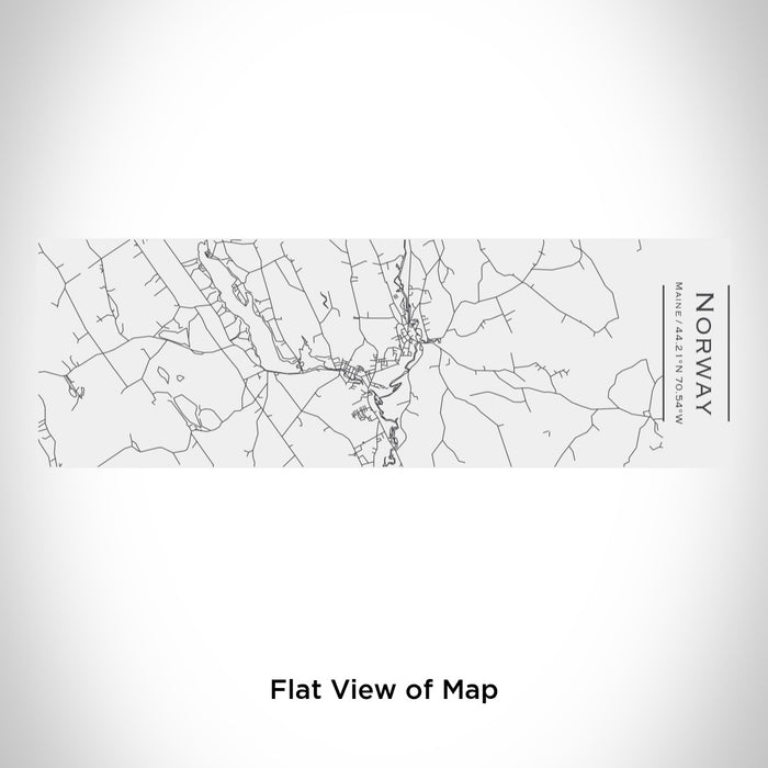 Rendered View of Norway Maine Map Engraving on 10oz Stainless Steel Insulated Cup with Sliding Lid in White