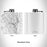 Rendered View of Norway Maine Map Engraving on 6oz Stainless Steel Flask in White