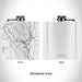 Rendered View of Norway Maine Map Engraving on 6oz Stainless Steel Flask in White