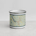 Front View Custom Norway Maine Map Enamel Mug in Woodblock